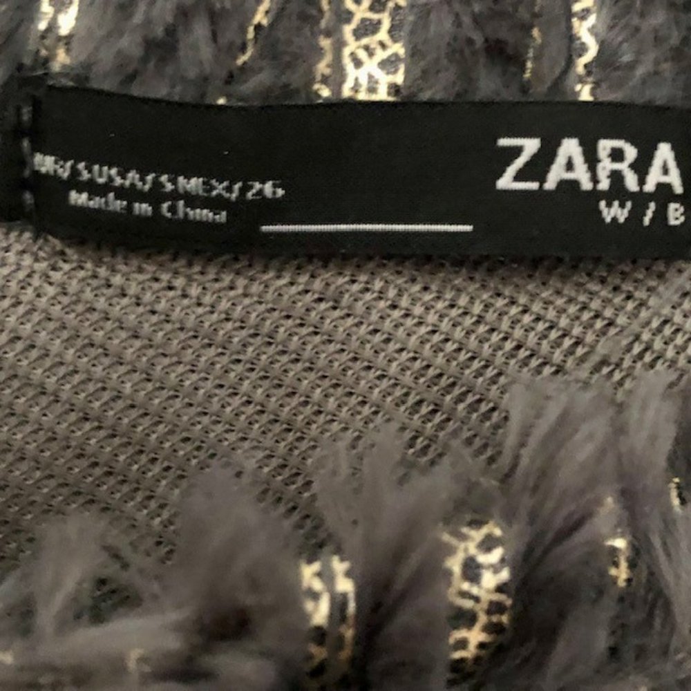 Zara Contrasting Silver/Gold Metallic Sweater/Sweatshirt - S - Picture 9 of 9